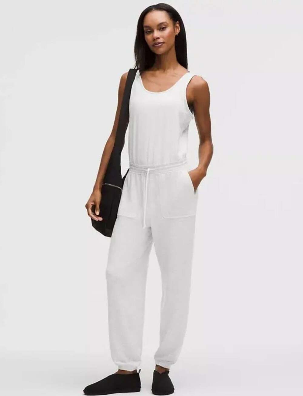 Lululemon BeCalm Cinch-Waist Jumpsuit Size S Heathered Condensed Ultra Grey